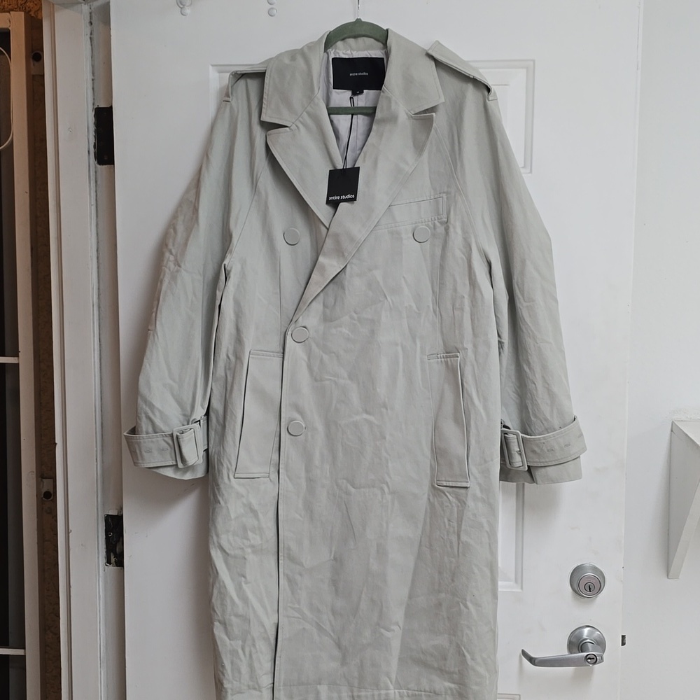 ENTIRE STUDIOS DOUBLE BREASTED COAT PEWTER UNISEX - Picture 2 of 16